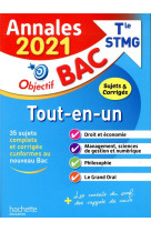 Annales bac 2021 tout-en-un bac stmg (controle continu + enseignement de specialite)