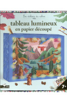 Tableau lumineux en papier decoupe - coffret avec accessoires