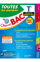 Objectif bac 2021 toutes les matieres term enseignements communs + specialites sciences eco