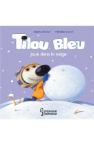 Tilou bleu joue dans la neige