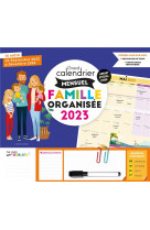 Grand calendrier mensuel  famille organisee 2023