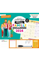 Grand calendrier mensuel  famille organisee 2024