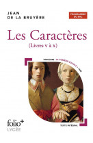 Les caracteres - bac 2023 - livres v a x