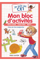 Je suis en ce1 - mon bloc d-activites - ce1 - mots croises - casse-tetes - rebus...