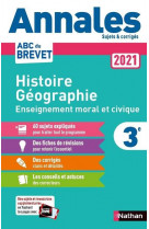 Annales brevet 2021 histoire geographie enseignement moral et civique - corrige