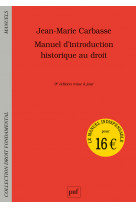 Manuel d'introduction historique au droit