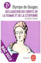 Declaration des droits de la femme et de la citoyenne bac 2024