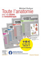 Anatomie de l'appareil locomoteur. anatomie des organes et des viscères. pack des 4 tomes