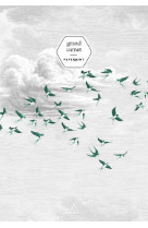 Grand carnet - papermint swallow cloud vert