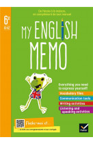 My english memo - anglais 6e- ed. 2021 - cahier eleve