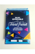 Bloc de jeux effacable - trivial pursuit