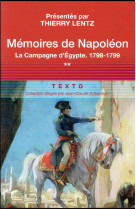 Memoires de napoleon - vol02 - la campagne d-egypte. 1798-1799