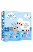 Les p-tits tout doux - coffret a toucher - les animaux de la ferme