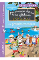 Premieres lectures syllabiques cp - niveau 3 les grandes vacances