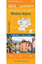 Carte regionale rhone-alpes 2024