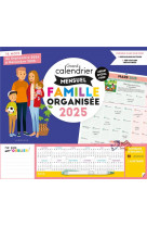 Grand calendrier mensuel famille organisée 2025