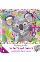 Paillette et dorure portraits d'animaux  - mini boîte avec accessoires