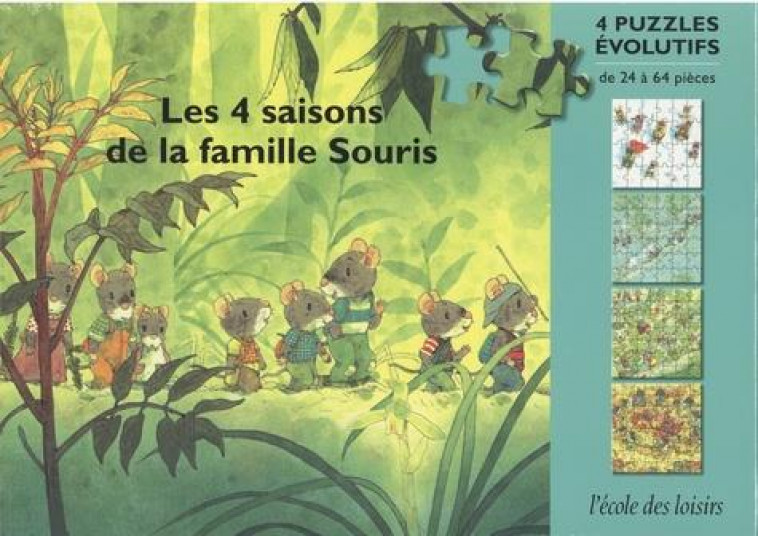 LES 4 SAISONS DE LA FAMILLE SOURIS - 4 PUZZLES EVOLUTIFS - IWAMURA KAZUO - NC