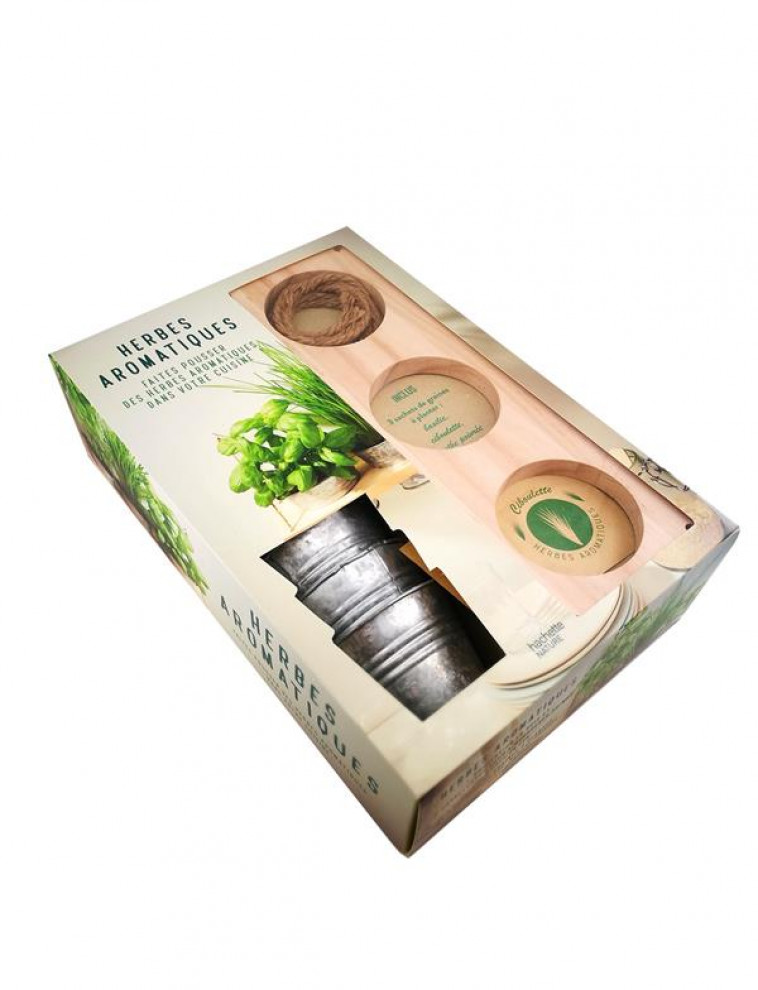 COFFRET HERBES AROMATIQUES - FAITES POUSSER DES HERBES AROMATIQUES DANS VOTRE CUISINE - COLLECTIF - HACHETTE