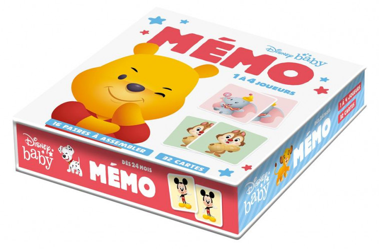 DISNEY BABY - BOITE DE JEUX POUR LES TOUT-PETITS - MEMO - MON JEU DE MEMORY - COLLECTIF - HACHETTE