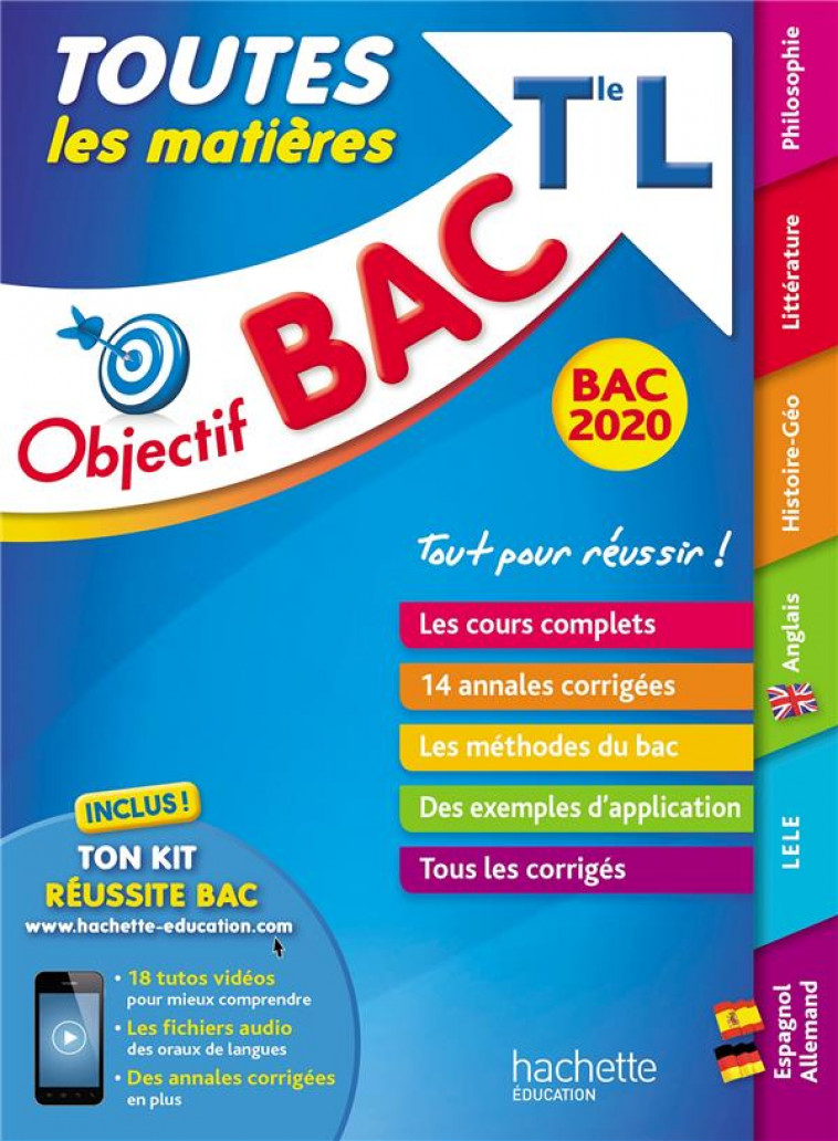 OBJECTIF BAC 2020 TOUTES LES MATIERES TERM L - MILON/KLEIN/BREMOND - HACHETTE