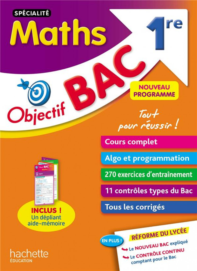 OBJECTIF BAC SPECIALITE MATHS 1RE - BILLA/BARBAZO - HACHETTE