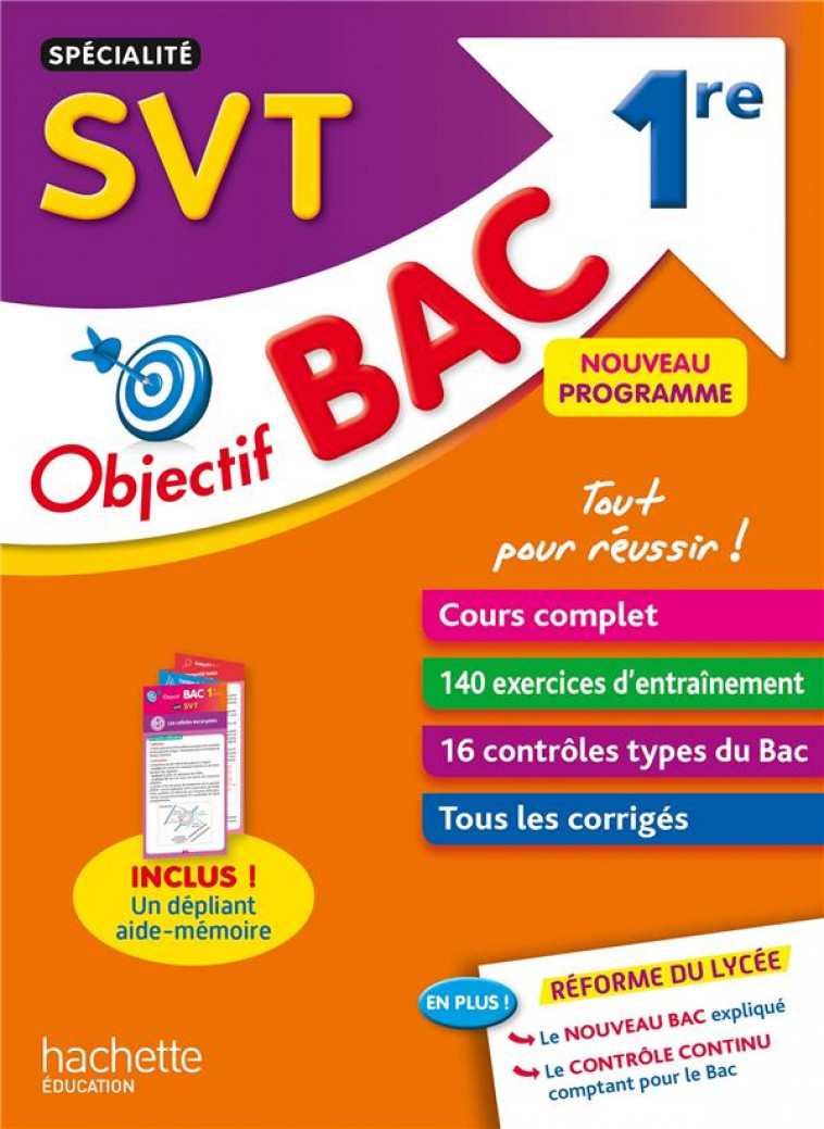 OBJECTIF BAC SPECIALITE SVT 1RE - LEFEVRE LAETITIA - HACHETTE