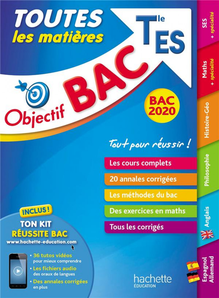 OBJECTIF BAC 2020 TOUTES LES MATIERES TERM ES - MISSET/BLIN/DURAND - HACHETTE