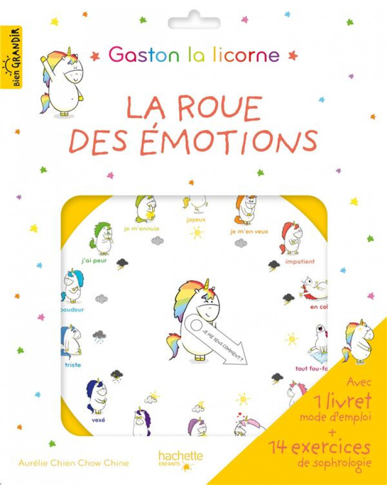 POCHETTE LA ROUE DES EMOTIONS DE GASTON - CHIEN CHOW CHINE A. - HACHETTE