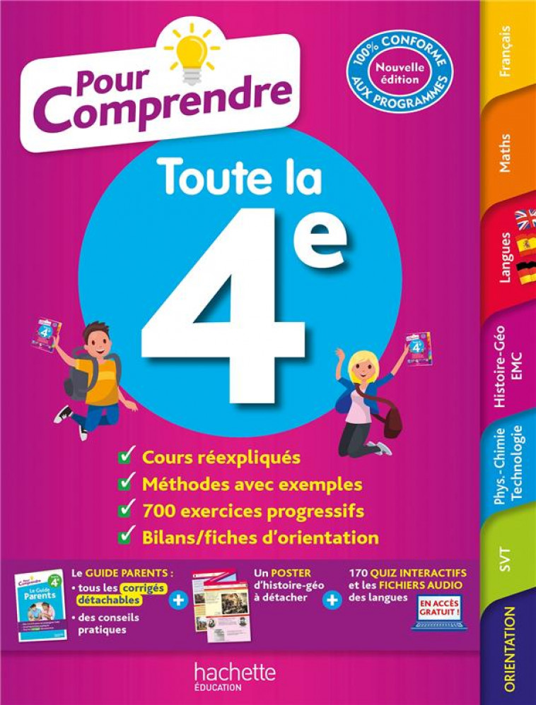 POUR COMPRENDRE TOUTES LES MATIERES 4E - LISLE/OTTEVAERE/RIEU - HACHETTE