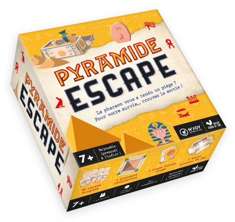 PYRAMIDE ESCAPE - BOITE AVEC CARTES ET ACCESSOIRES - N-JOY - NC