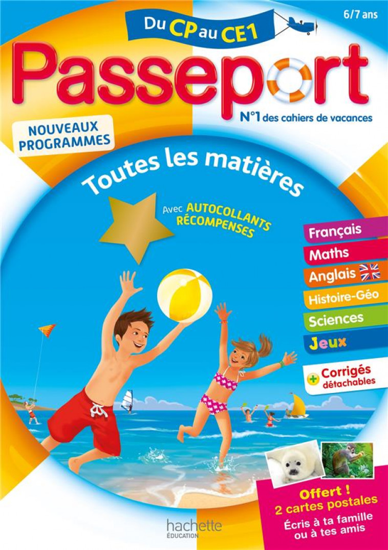 PASSEPORT - DU CP AU CE1 (6-7 ANS) - CAHIER DE VACANCES 2022 - BOURGOUINT/PRESSE - HACHETTE