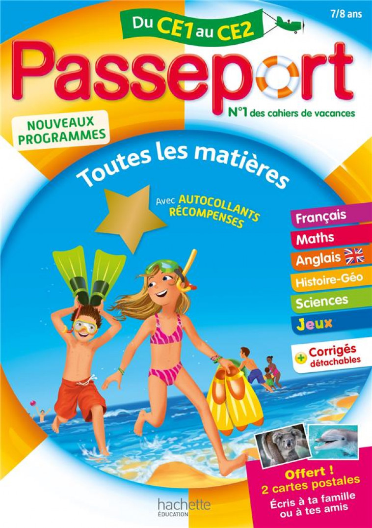 PASSEPORT - DU CE1 AU CE2 (7-8 ANS) - CAHIER DE VACANCES 2022 - BESSIERES/KNOWLES - HACHETTE