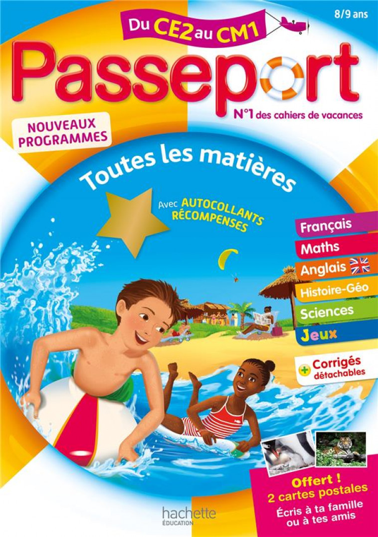 PASSEPORT - DU CE2 AU CM1 (8-9 ANS) - CAHIER DE VACANCES 2022 - BACON/HERETE/KNOWLES - HACHETTE