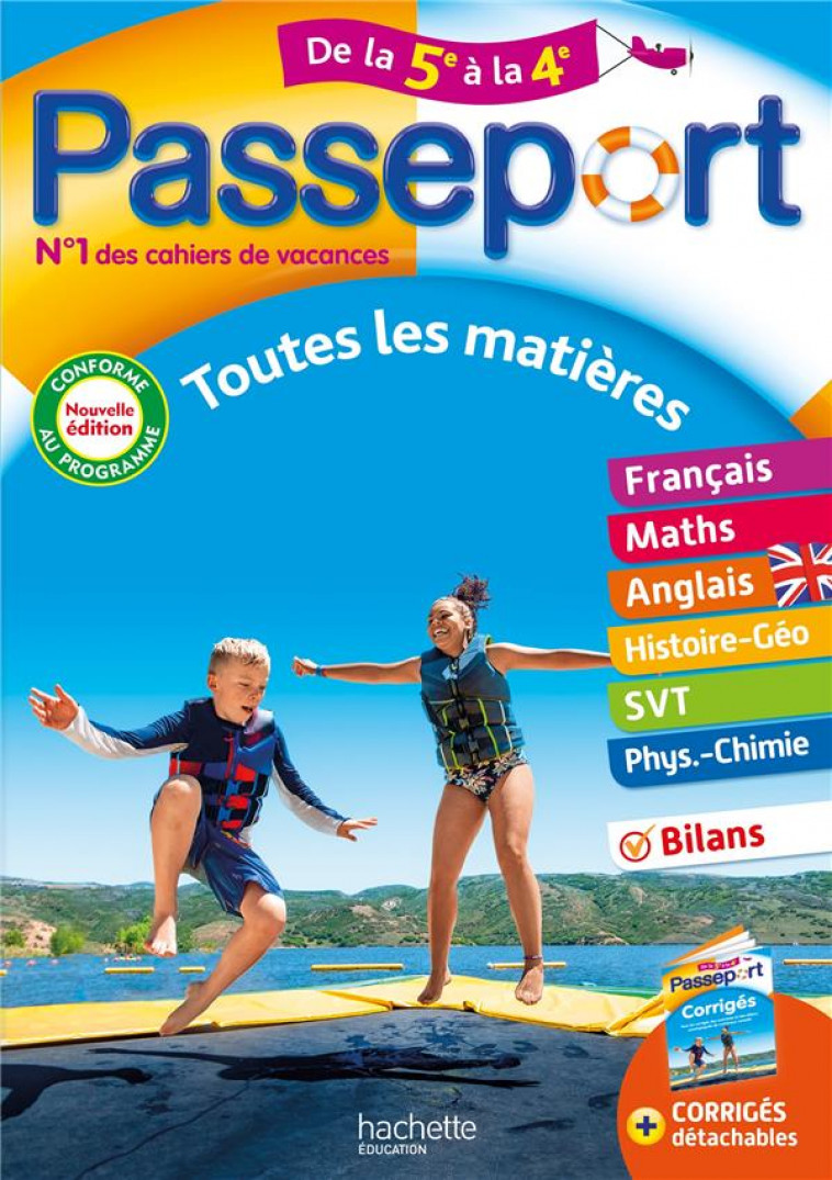 PASSEPORT TOUTES LES MATIERES DE LA 5E A LA 4E - CAHIER DE VACANCES 2023 - LISLE/ROUSSEAU - HACHETTE