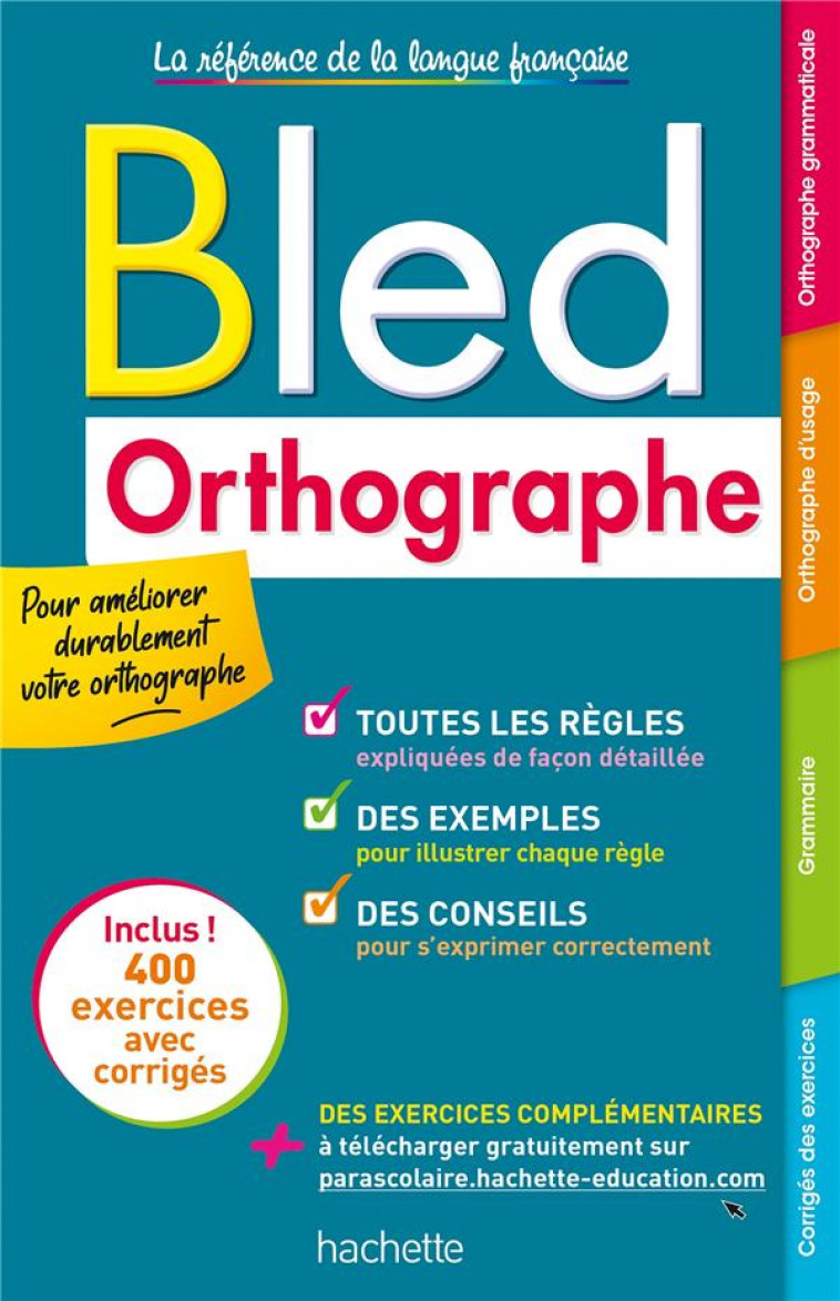 BLED ORTHOGRAPHE - BERLION DANIEL - HACHETTE