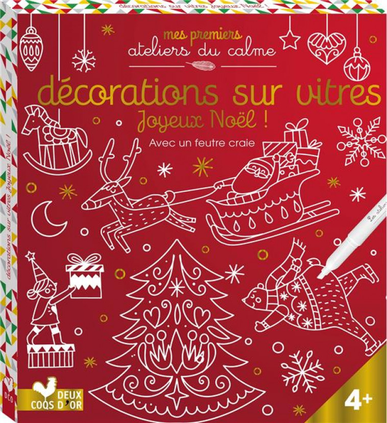 DECORATIONS SUR VITRES JOYEUX NOEL - BOITE AVEC ACCESSOIRES - SILEO CINZIA - NC