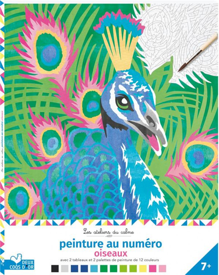 PEINTURE AU NUMERO - OISEAUX - CAHIER AVEC PALETTE ET PINCEAU - MARIEZ JEREMY - NC