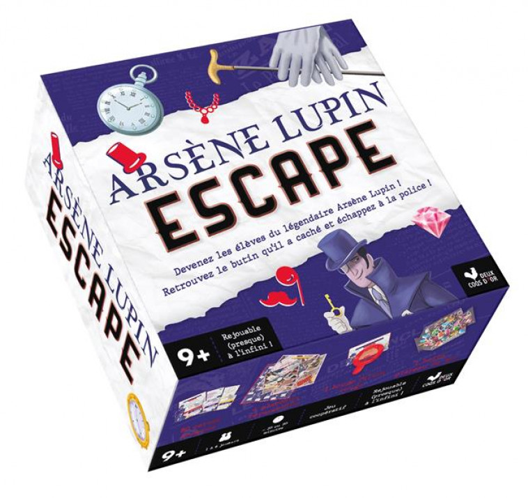 ARSENE LUPIN ESCAPE - BOITE AVEC CARTES ET ACCESSOIRES - GUERLAIS/HERVIEUX - NC