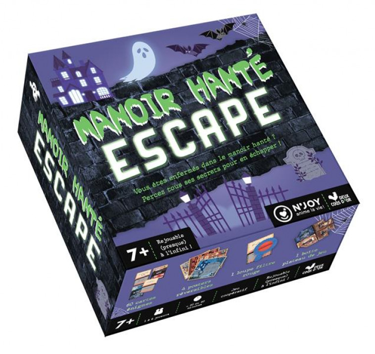 MANOIR ESCAPE - BOITE AVEC CARTES ET ACCESSOIRES - N-JOY/DESSERTINE - NC