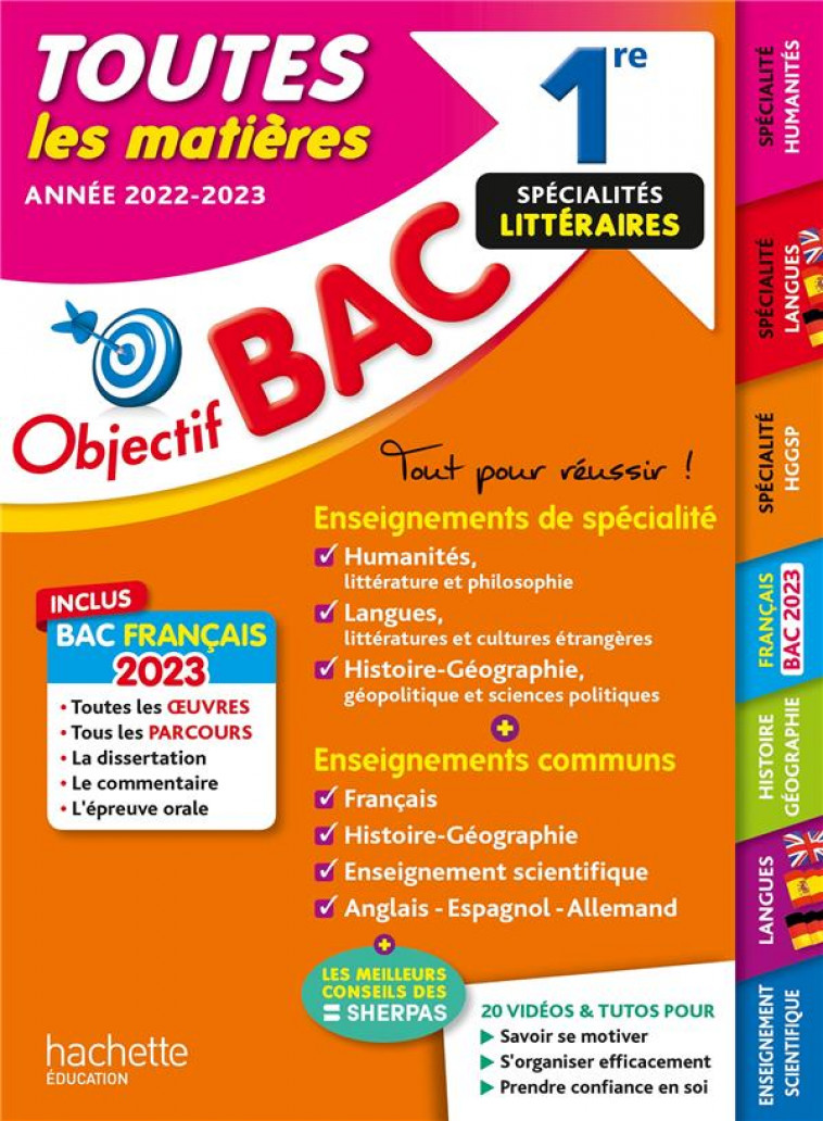 OBJECTIF BAC 2023 - 1RE SPECIALITES LITTERAIRES TOUTES LES MATIERES - TEPER/DESSAINT/LISLE - HACHETTE