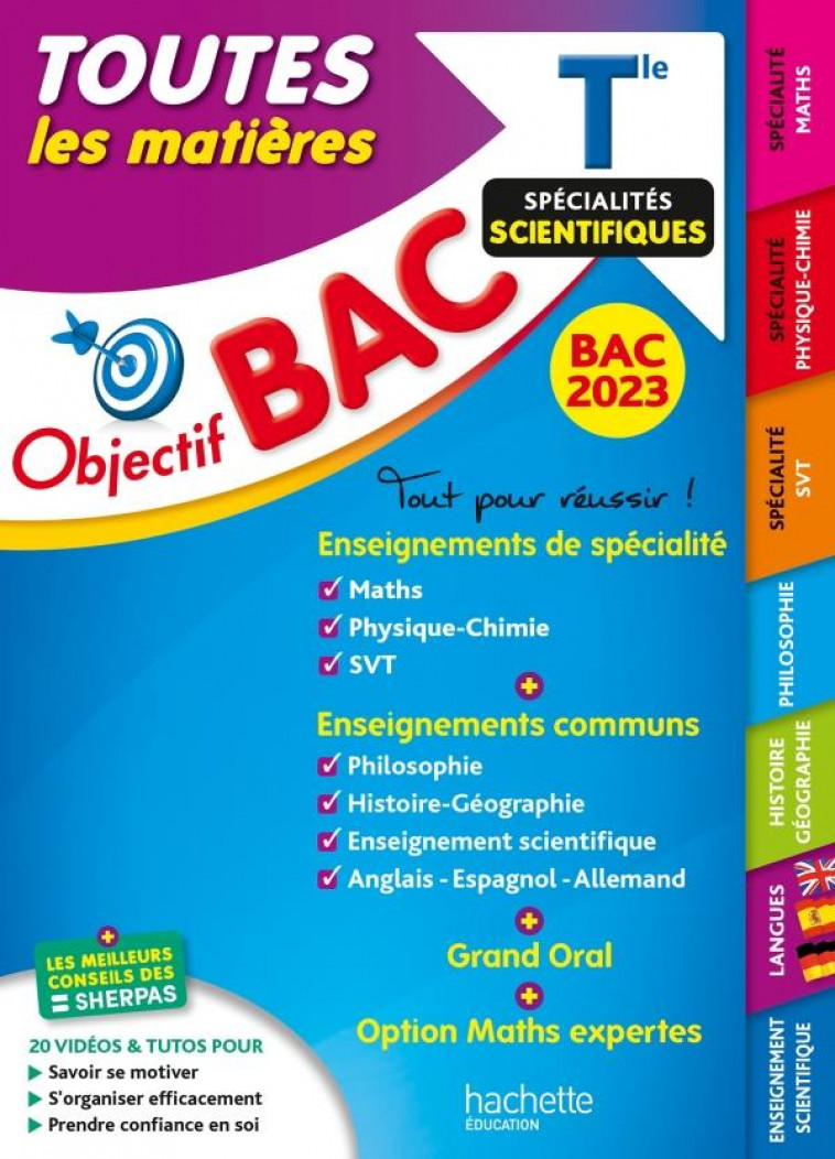 OBJECTIF BAC 2023 - TERM SPECIALITES SCIENTIFIQUES TOUTES LES MATIERES - ROUSSEAU/SALAUN - HACHETTE