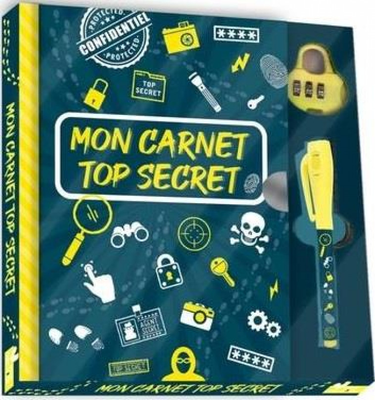 MON CARNET TOP SECRET - COFFRET AVEC STYLO MAGIQUE - TCHATCHA ESTELLE - NC