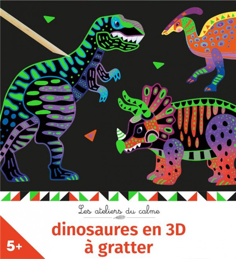 DINOSAURES EN 3D A GRATTER - MINI BOITE AVEC ACCESSOIRES - SILEO CINZIA - NC