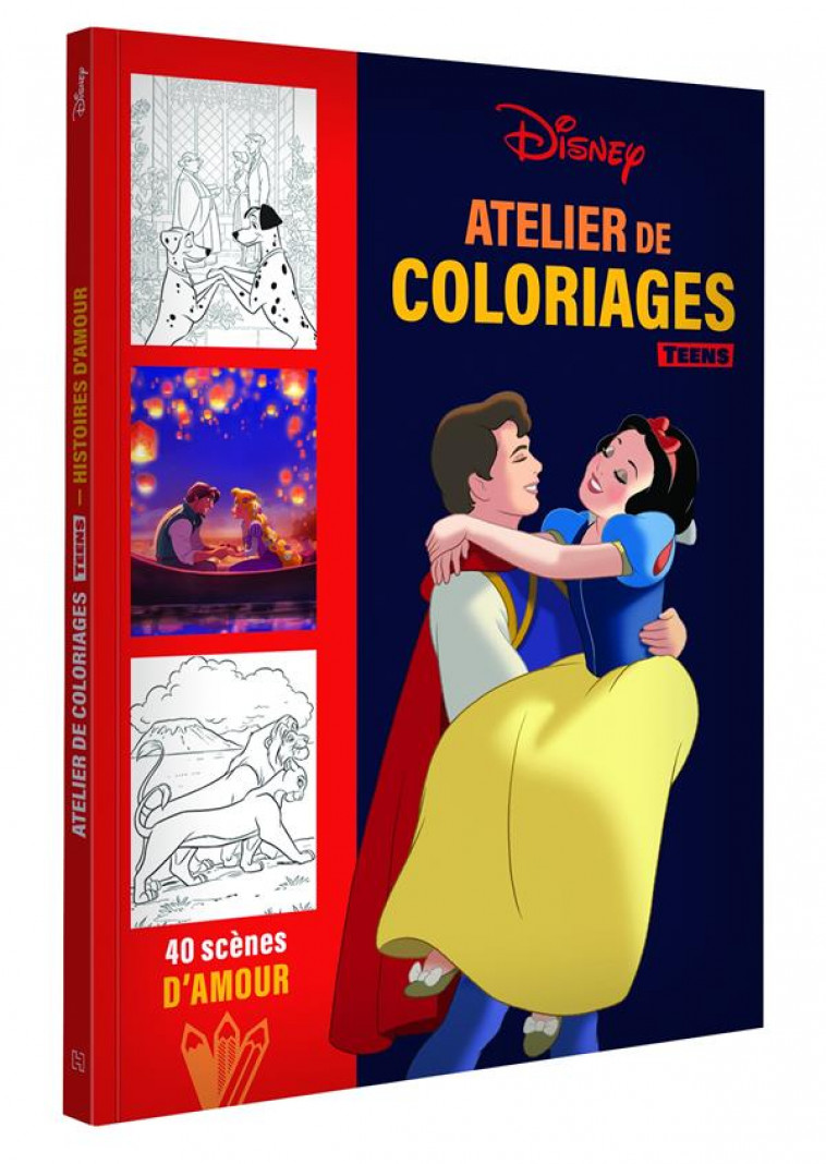 DISNEY - ATELIER DE COLORIAGES TEENS - HISTOIRES D-AMOUR - XXX - HACHETTE