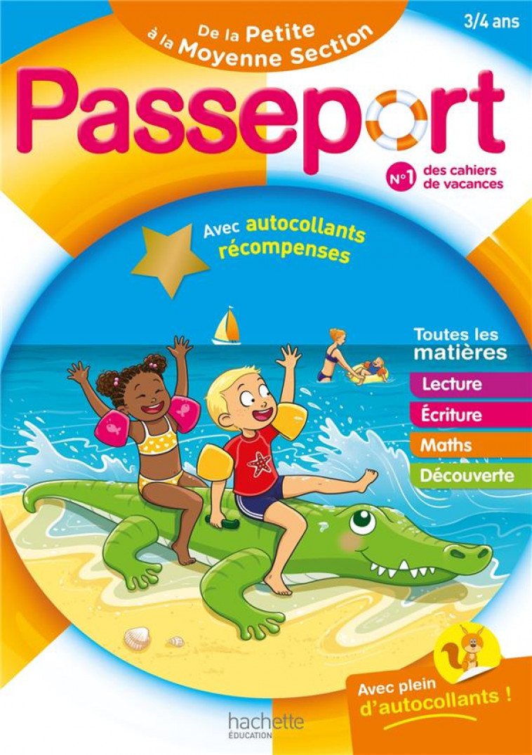 PASSEPORT - DE LA PETITE A LA MOYENNE SECTION 3/4 ANS - CAHIER DE VACANCES 2023 - POURE/EXBRAYAT - HACHETTE