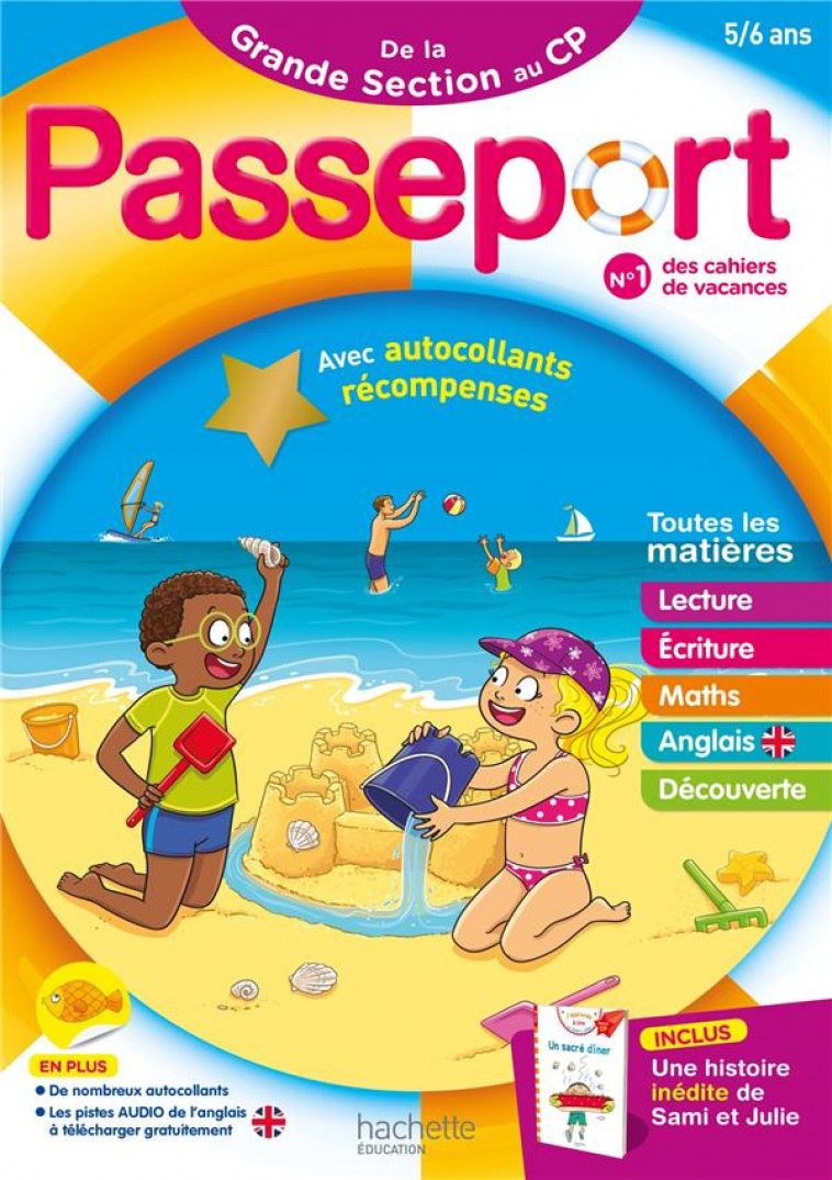 PASSEPORT - DE LA GRANDE SECTION AU CP 5/6 ANS - CAHIER DE VACANCES 2023 - JENNER/BLANDINO - HACHETTE