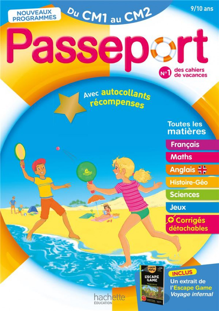 PASSEPORT - DU CM1 AU CM2 9/10 ANS - CAHIER DE VACANCES 2023 - BARTHOMEUF/CHANTEUX - HACHETTE