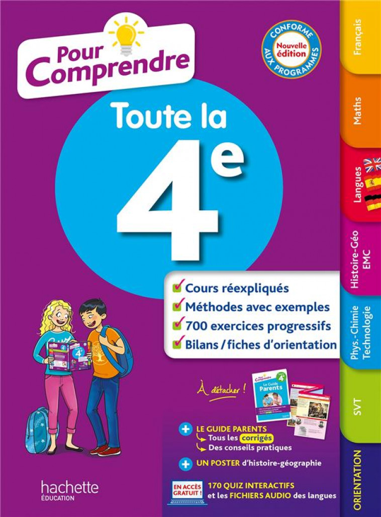 POUR COMPRENDRE TOUTES LES MATIERES 4E - LISLE/OTTEVAERE - HACHETTE