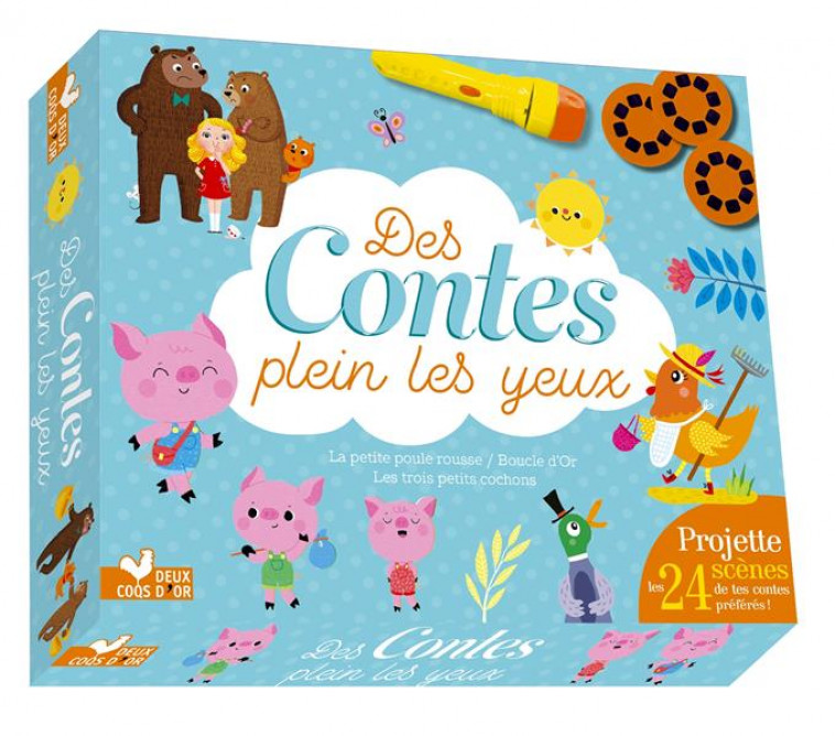 DES CONTES PLEIN LES YEUX - COFFRET AVEC LAMPE - COLLECTIF/DESFOUR - HACHETTE